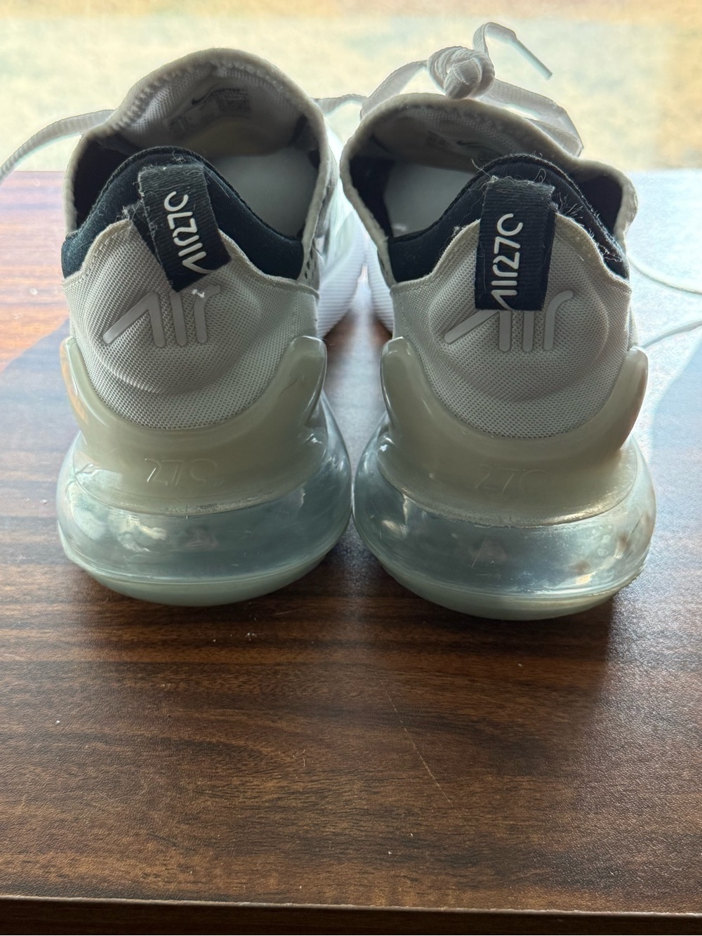 Nike Air Max 270 Women’s White Athletic Sneakers - Picture 4 of 7